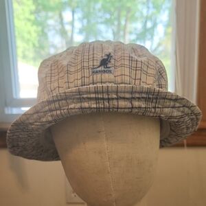 Kangol Blue and White Bucket Hat Iconic Accessories